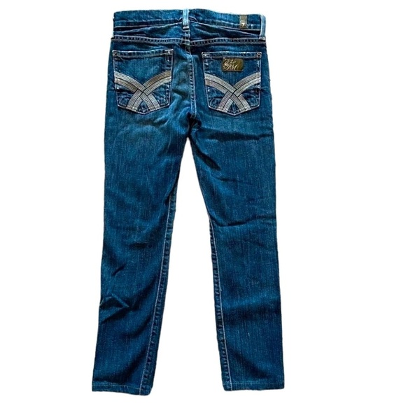 7 For All Mankind Size 23 Super Skinny Organic Cotton Jeans - Picture 2 of 6